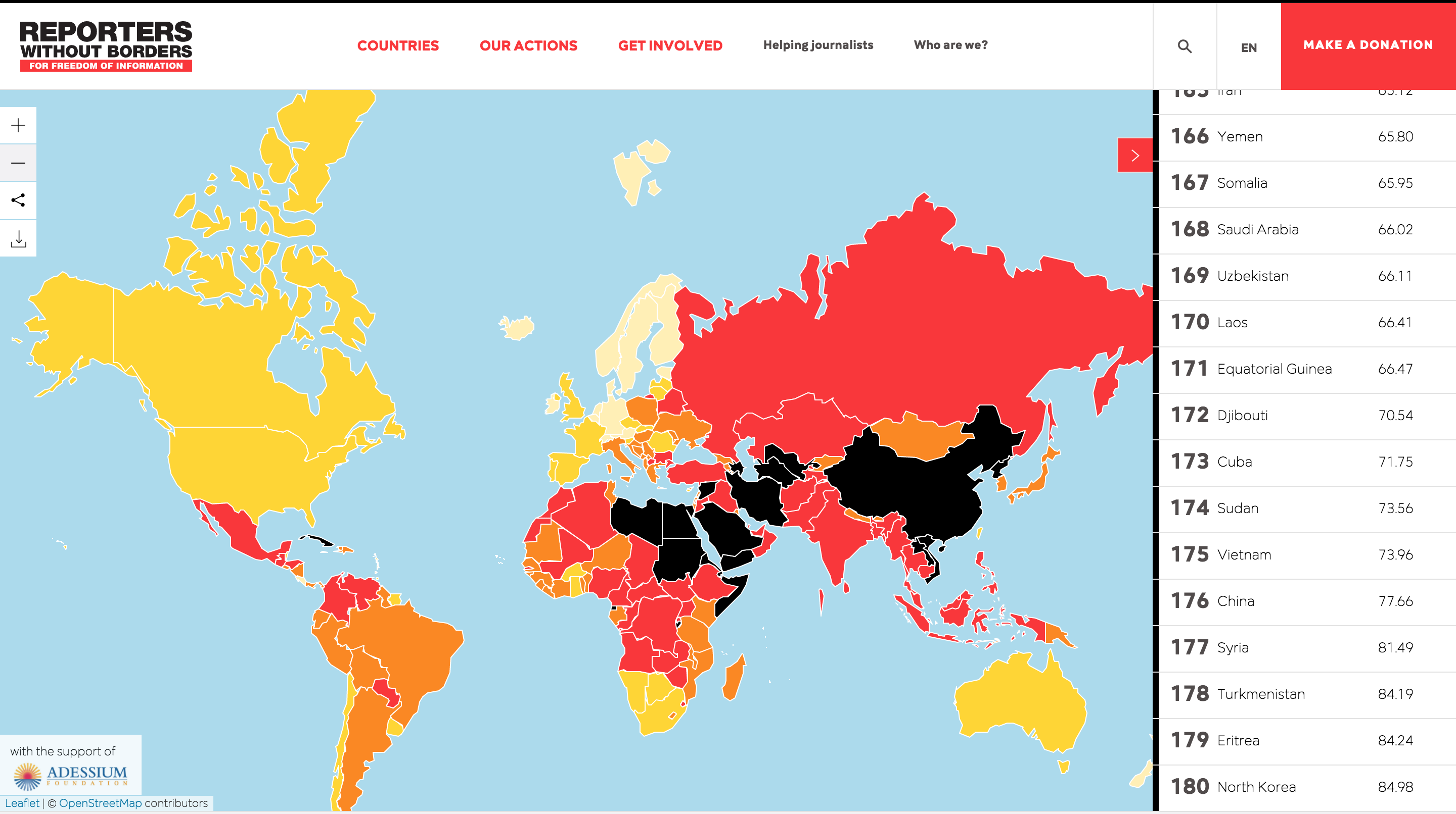 Problem areas. The most Freedom Countries. Press Freedom Index. Freedom of the Press. World Press Freedom Day 2023.